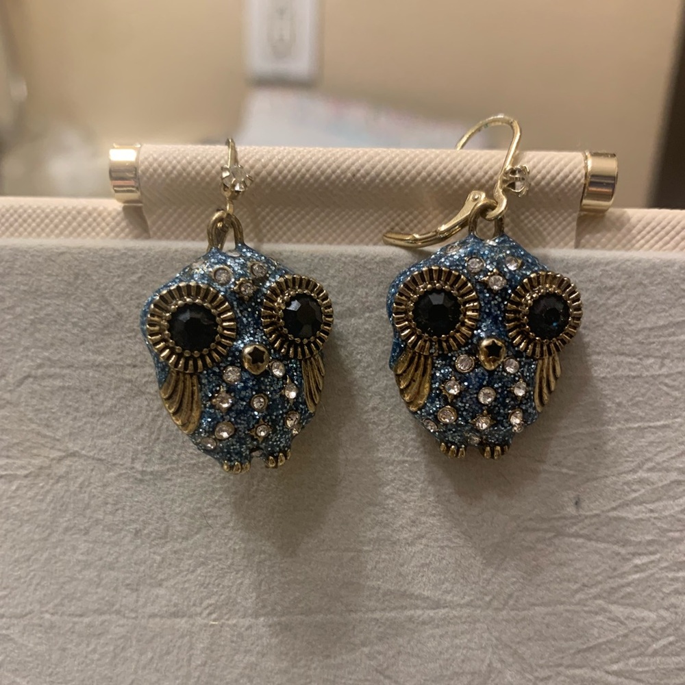 Betsey Johnson owl earrings